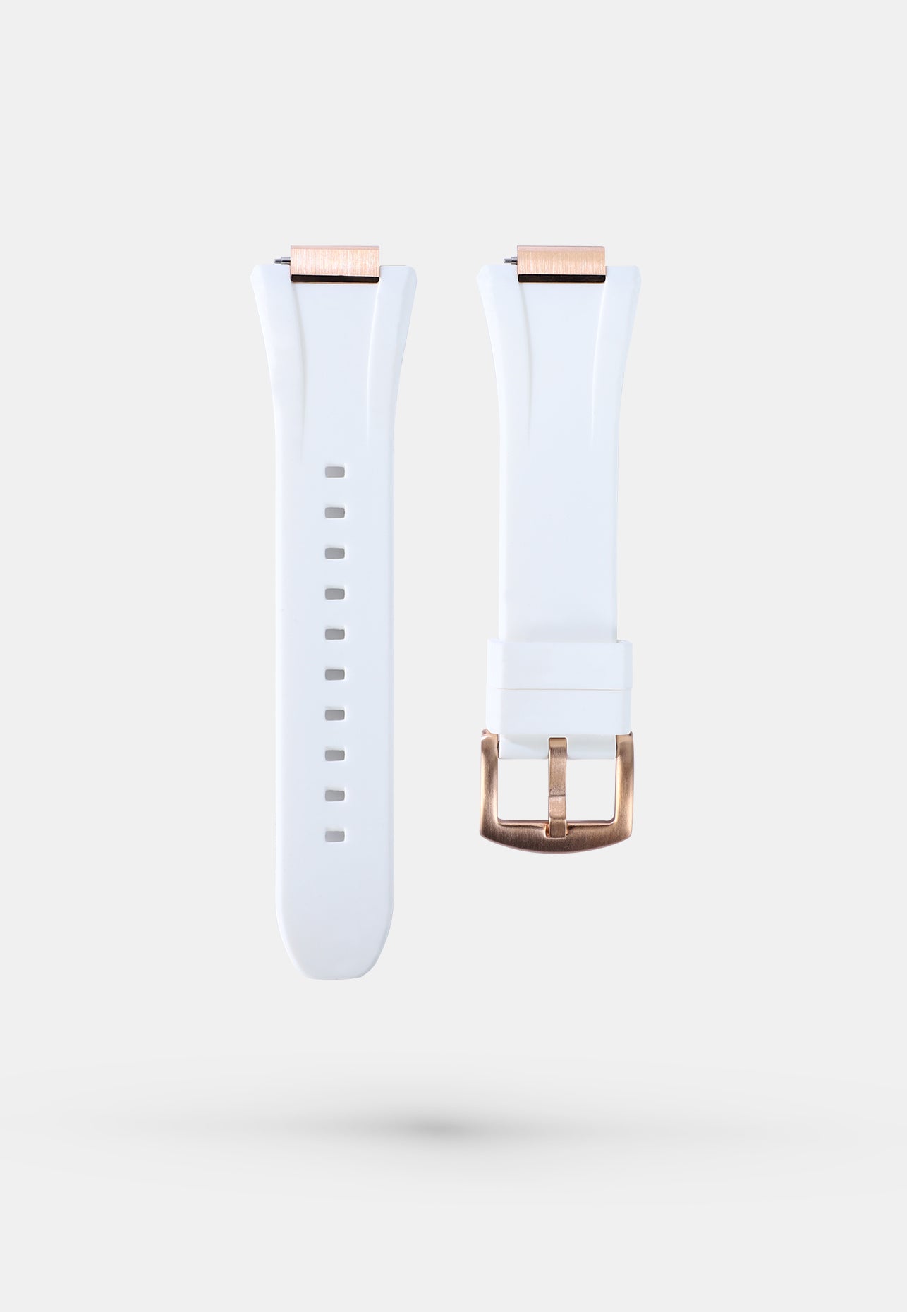 white Cervino - Silicone Apple Watch Band  - 44mm