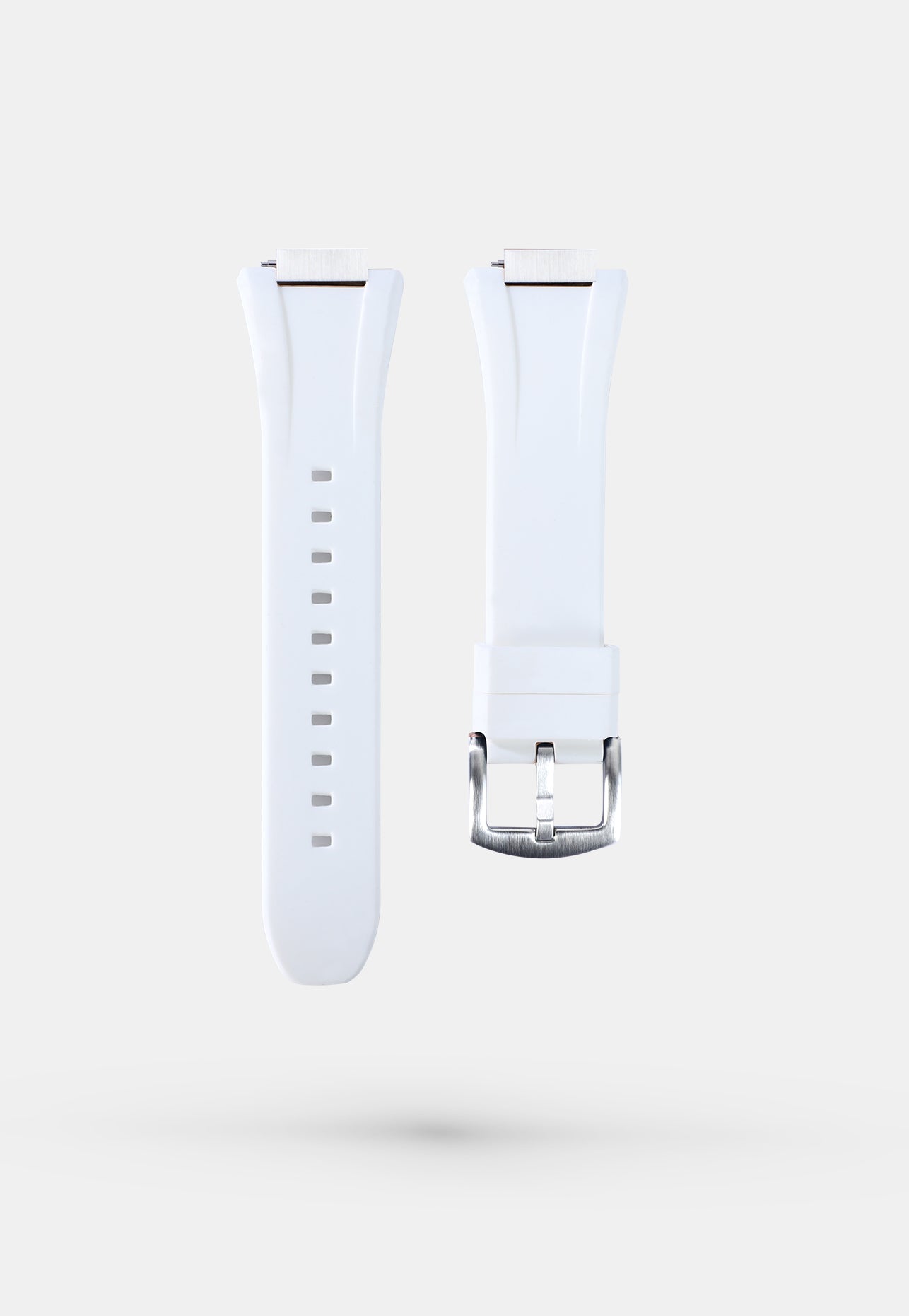 white Cervino - Silicone Apple Watch Band  - 44mm