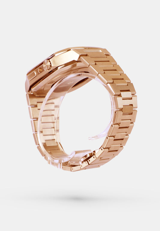 Everose Gold - Imperial OAK - Apple Watch Band and Case  - 44mm